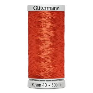 Gutermann Rayon 40 #1184 ORANGE RED, 500m Machine Embroidery Thread