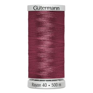 Gutermann Rayon 40 #1190 MEDIUM BURGUNDY, 500m Machine Embroidery Thread