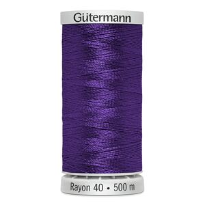 Gutermann Rayon 40 #1195 DARK PURPLE, 500m Machine Embroidery Thread