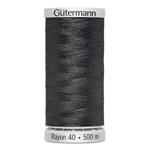 Gutermann Rayon 40 #1220 CHARCOAL GREY, 500m Machine Embroidery Thread