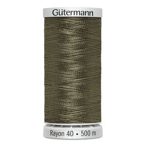 Gutermann Rayon 40 #1228 DRAB GREEN, 500m Machine Embroidery Thread