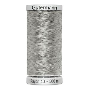 Gutermann Rayon 40 #1236 LIGHT SILVER, 500m Machine Embroidery Thread