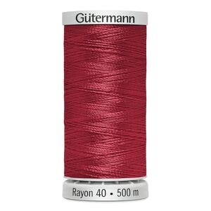 Gutermann Rayon 40 #1257 DEEP CORAL, 500m Machine Embroidery Thread