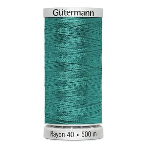 Gutermann Rayon 40 #1288 AQUA, 500m Machine Embroidery Thread