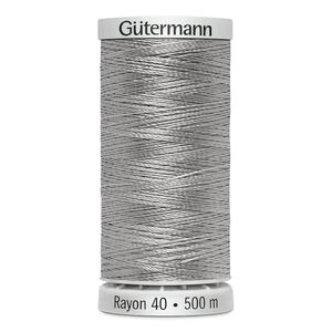 Gutermann Rayon 40 #1327 DARK WHISPER GREY, 500m Machine Embroidery Thread