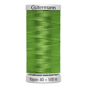 Gutermann Rayon 40 #1510 LIME GREEN, 500m Machine Embroidery Thread