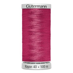 Gutermann Rayon 40 #1511 DEEP ROSE, 500m Machine Embroidery Thread