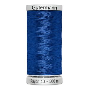 Gutermann Rayon 40 #526 COBALT BLUE, 500m Machine Embroidery Thread