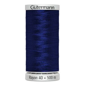 Gutermann Rayon 40 #572 BLUE RIBBON, 500m Machine Embroidery Thread