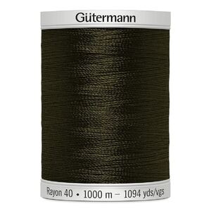 Gutermann Rayon 40 #1210 DARK ARMY GREEN, 1000m Machine Embroidery Thread