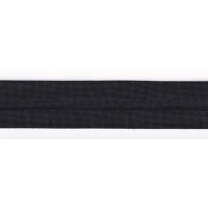 BLACK 25mm Polycotton Standard (Single Fold) Bias Binding, Sold by the Metre