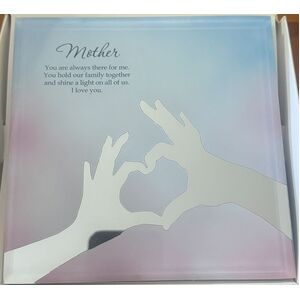 Silver Silhouette Mirror Plaque MOTHER