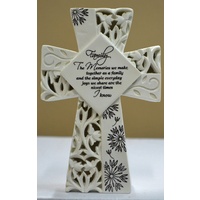 Resin LED Message Cross, Family, 110mm x 155mm Boxed