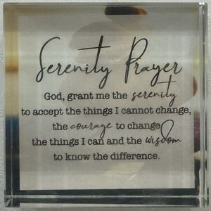 Serenity Prayer Crystal Block 8cm x 8cm