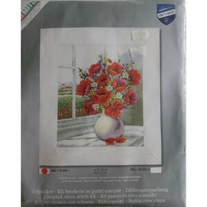 Vervaco SPRING ANEMONE BOUQUET Counted Cross Stitch Kit PN-0011783