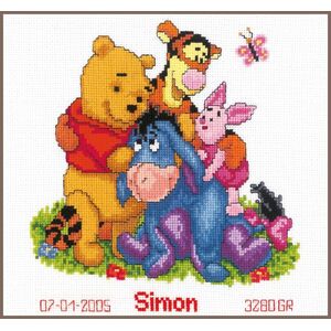 Vervaco WINNIE &amp; FRIENDS Counted Cross Stitch Kit PN-0014846