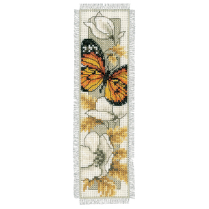 Vervaco BUTTERFLY ON FLOWERS IV Bookmark Counted Cross Stitch Kit PN-0145352