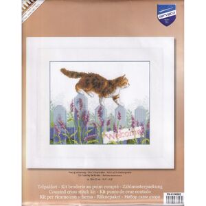 Vervaco CAT EXPLORING THE GARDEN Counted Cross Stitch Kit PN-0146502