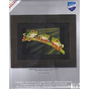 Vervaco RED-EYED TREE FROGS Counted Cross Stitch Kit PN-0146866