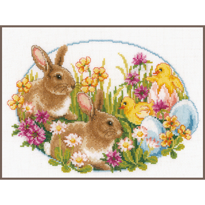 Vervaco RABBITS &amp; CHICKS Counted Cross Stitch Kit PN-0149534