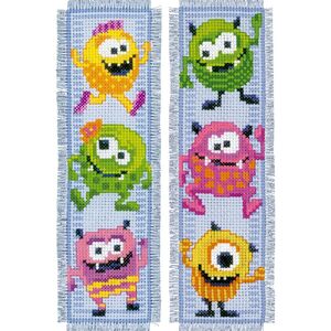 Vervaco LITTLE MONSTERS Bookmarks Counted Cross Stitch Kit PN-0150400