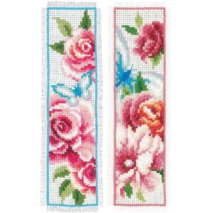 Vervaco FLOWERS &amp; BUTTERFLIES Bookmarks Counted Cross Stitch Kit PN-0150899