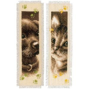 Vervaco CAT &amp; DOG Bookmarks Counted Cross Stitch Kit PN-0155362