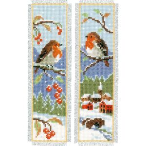 Vervaco ROBINS Bookmarks Counted Cross Stitch Kit PN-0155656