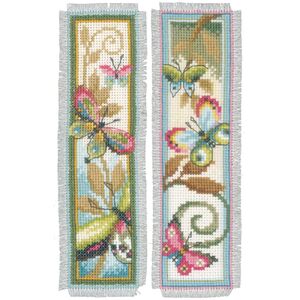 Vervaco DECO BUTTERFLIES Pair Bookmarks Counted Cross Stitch Kit PN-0155949