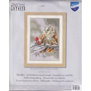 Vervaco OWL &amp; GNOME Counted Cross Stitch Kit PN-0158015