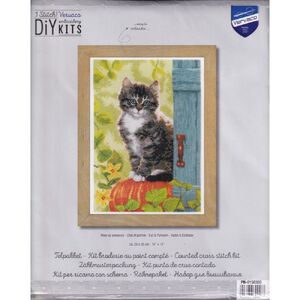 Vervaco CAT &amp; PUMPKIN Counted Cross Stitch Kit PN-0158303