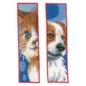 Vervaco CAT &amp; DOG Bookmarks Counted Cross Stitch Kit PN-0162195