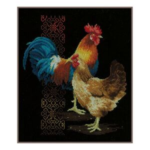 Vervaco CHICKEN &amp; ROOSTER Counted Cross Stitch Kit PN-0162577