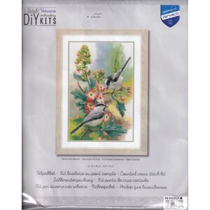 Vervaco CHICKADEES &amp; BLOSSOMS Counted Cross Stitch Kit PN-0163024