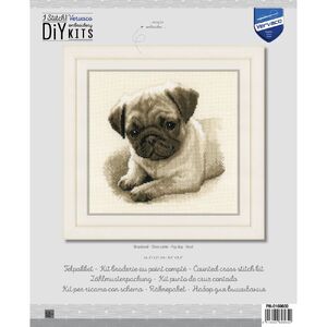 Vervaco PUG DOG Counted Cross Stitch Kit PN-0169650