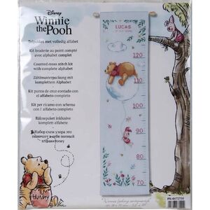 Vervaco DISNEY WINNIE THE POOH Growth Chart Counted Cross Stitch Kit PN-0172750