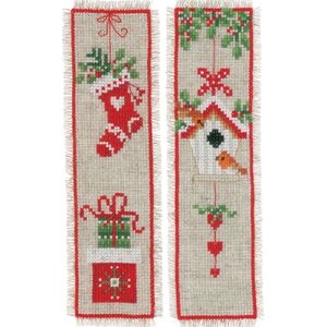 Vervaco CHRISTMAS MOTIF Pair Bookmarks Counted Cross Stitch Kit PN-0178766