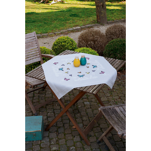 Vervaco BUTTERFLY DANCE Table Cloth Embroidery Kit 80 x 80cm, PN-0179025