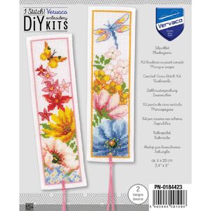 Vervaco COLOURFUL FLOWERS Bookmark Counted Cross Stitch Kit PN-0184423