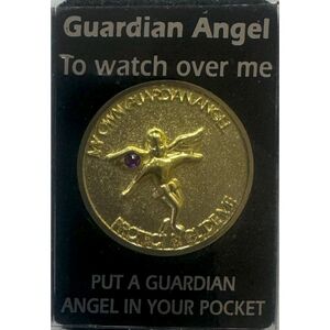 Pocket Token Gold Colour, February Birthstone