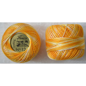 Presencia Finca Perle 12 Egyptian Cotton, 5 Gram, 9100 Shaded Orange