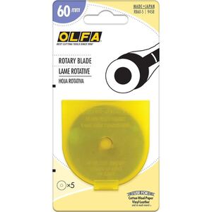 OLFA 60mm Rotary Cutter BLADES, RB60-5
