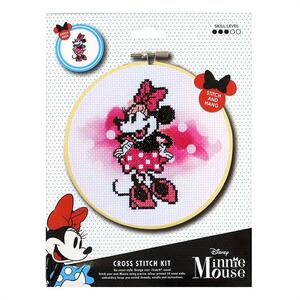 Disney MINNIE No Count Cross Stitch Kit With Hoop 15cm