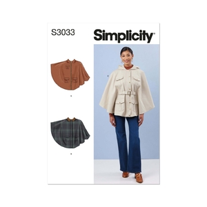 Simplicity Sewing Pattern S3033 Misses’ Capes Sizes S-XL