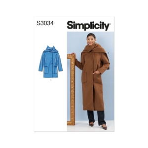 Simplicity Sewing Pattern S3034 Misses’ Coats, H5 Sizes 6-14