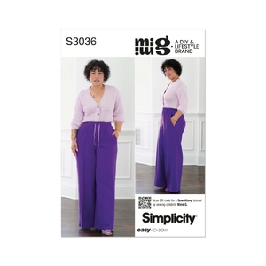 Simplicity Sewing Pattern S3036 Misses’ Trousers by Mimi G Style, Y5 Sizes 18-26