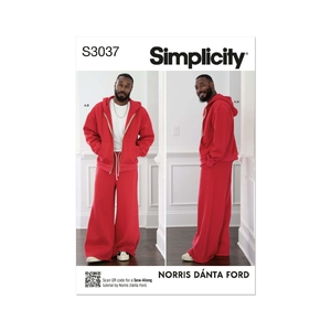 Simplicity Sewing Pattern S3037 Men’s Sweatshirt and Sweatpants Sizes S-XXL