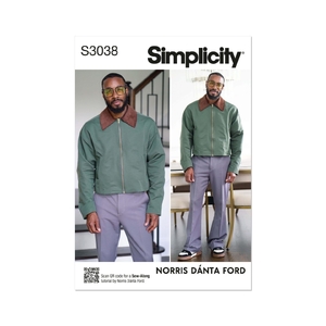 Simplicity Sewing Pattern S3038 Men’s Jacket Sizes S-XXL