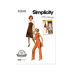 Simplicity Sewing Pattern S3049-K5 Misses’ Dress, Tunic &amp; Pants Sizes 8-16