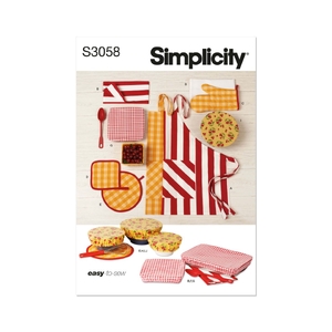 Simplicity Sewing Pattern S3058 Apron in One Size and Kitchen Accessories OS